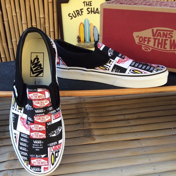 vans label mix slip on